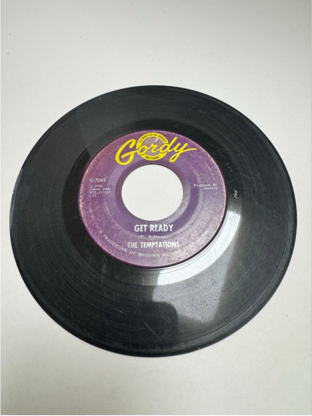 1966 The Temptations Get Ready / Fading Away Vinyl Record 7” 45 Rpm
